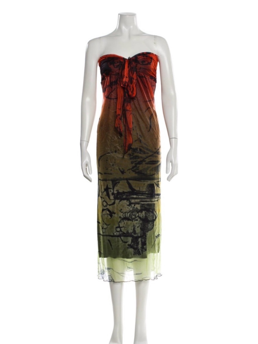 Fuzzi Strapless Midi Dress